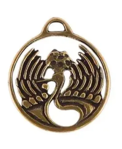 Амулет защитный журавль с плодом персика №44 09064